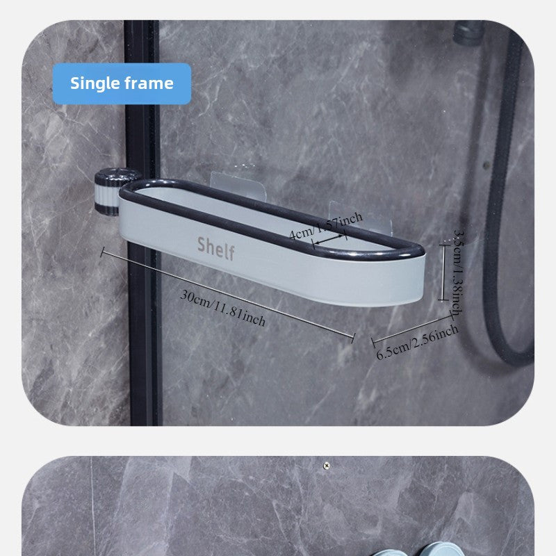 Wall-Mounted Bathroom Slippers Holder Set Waterproof Corner Shelf Organizer