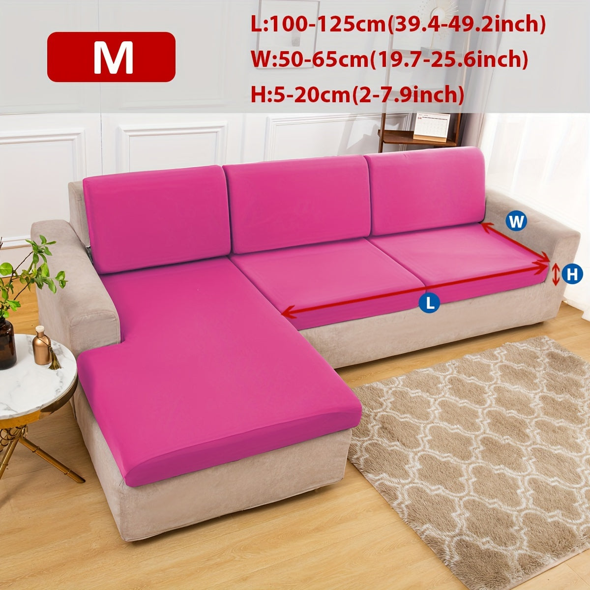 Klassik cho'ziladigan divan qoplamasi, armchair'dan bo'lak divanlargacha mos keladigan elastik lenta slipcover, mashinada yuviladigan polyester va spandeks aralashmasi, bitta o'rindiqdan to'rt o'rindiqli divanlargacha mos keladi.