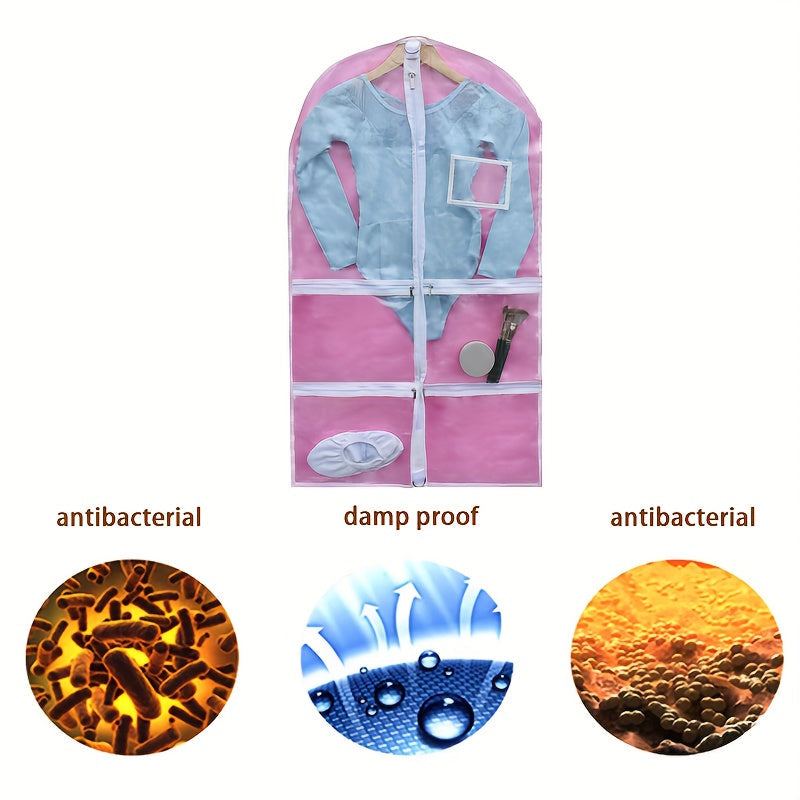 Organizador de disfraces de baile para niños, bolsa colgante impermeable para faldas y ropa