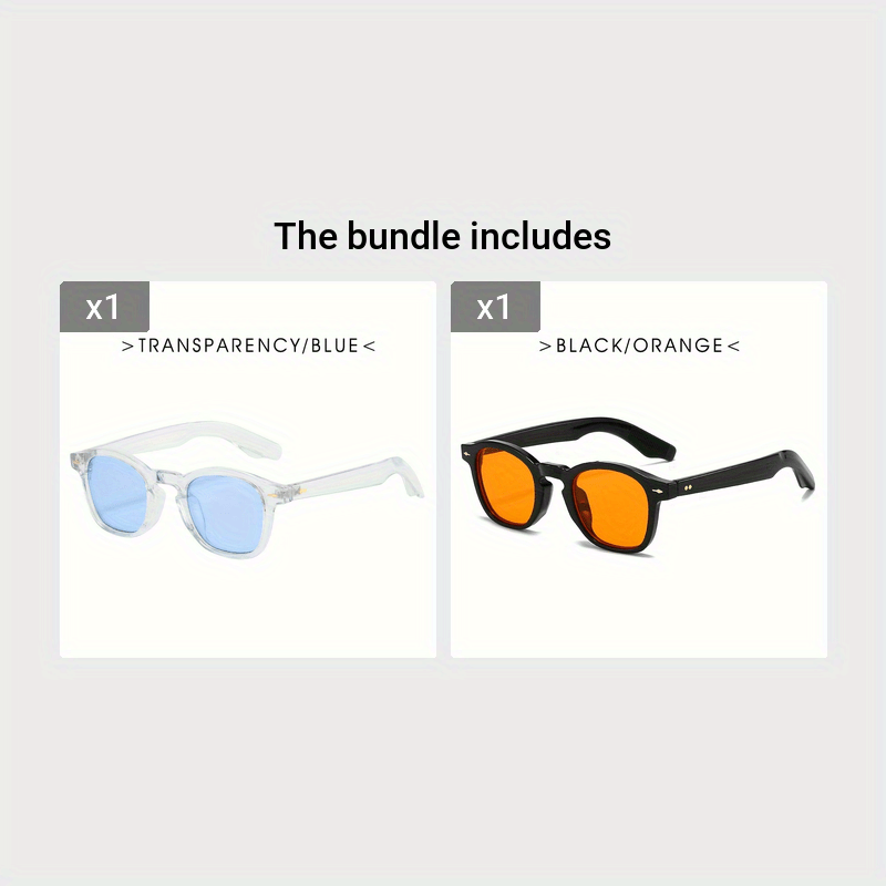 Square Glasses for Men and Women Lightweight Fashion Frame Casual and Activity Wear