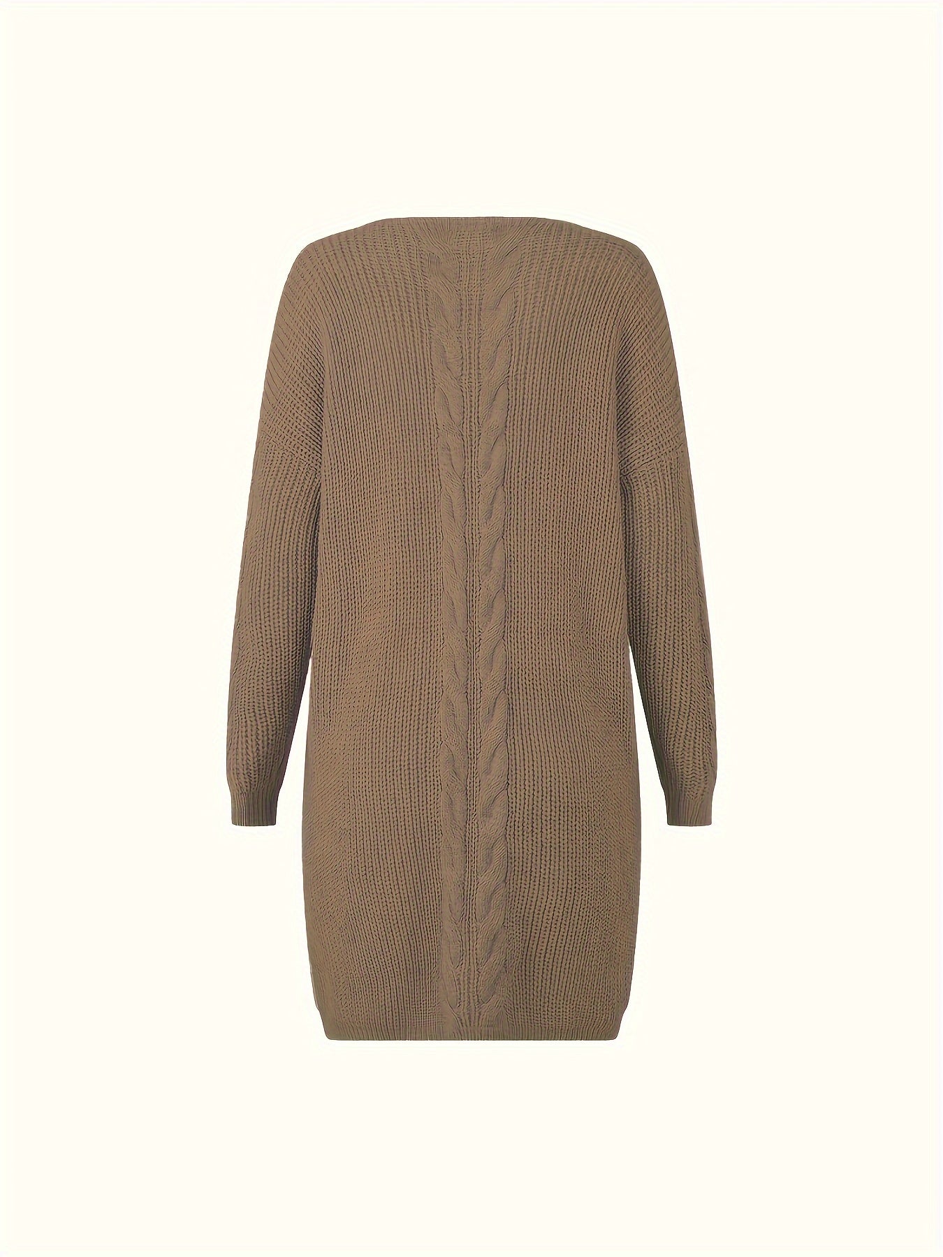 Женский свитер с V-образным вырезом и длинными рукавами для полных, из акрила, однотонный, вязаный, пуловер для весны и осени