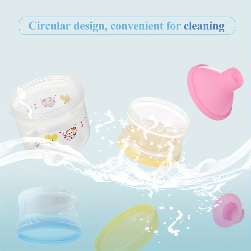 Portable Milk Powder Container with Divided Compartments for Travel and Home Use
