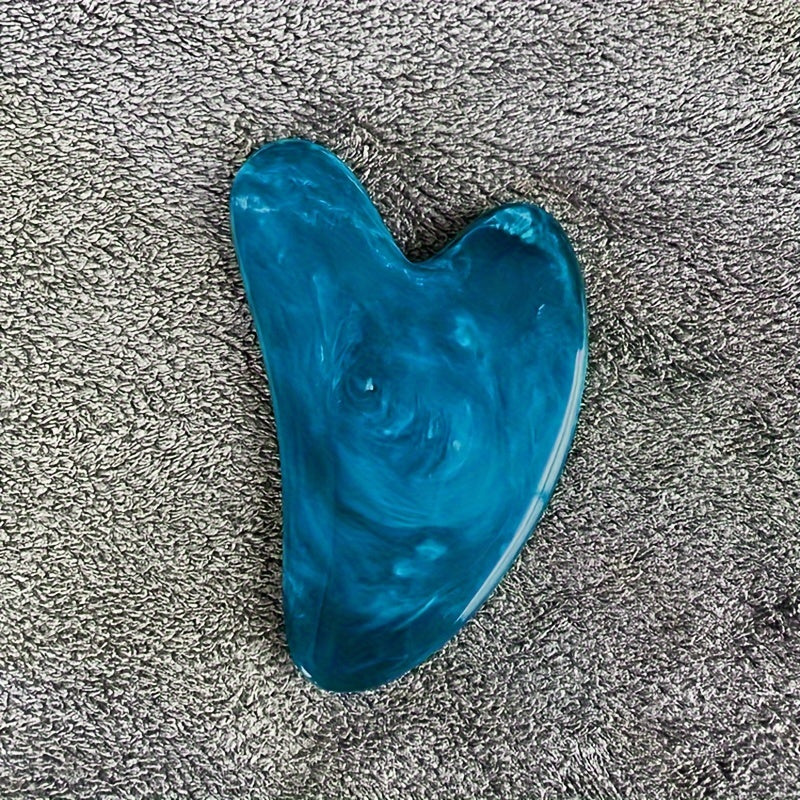 Heart-Shaped Resin Gua Sha Tool for Facial and Body Hair Removal