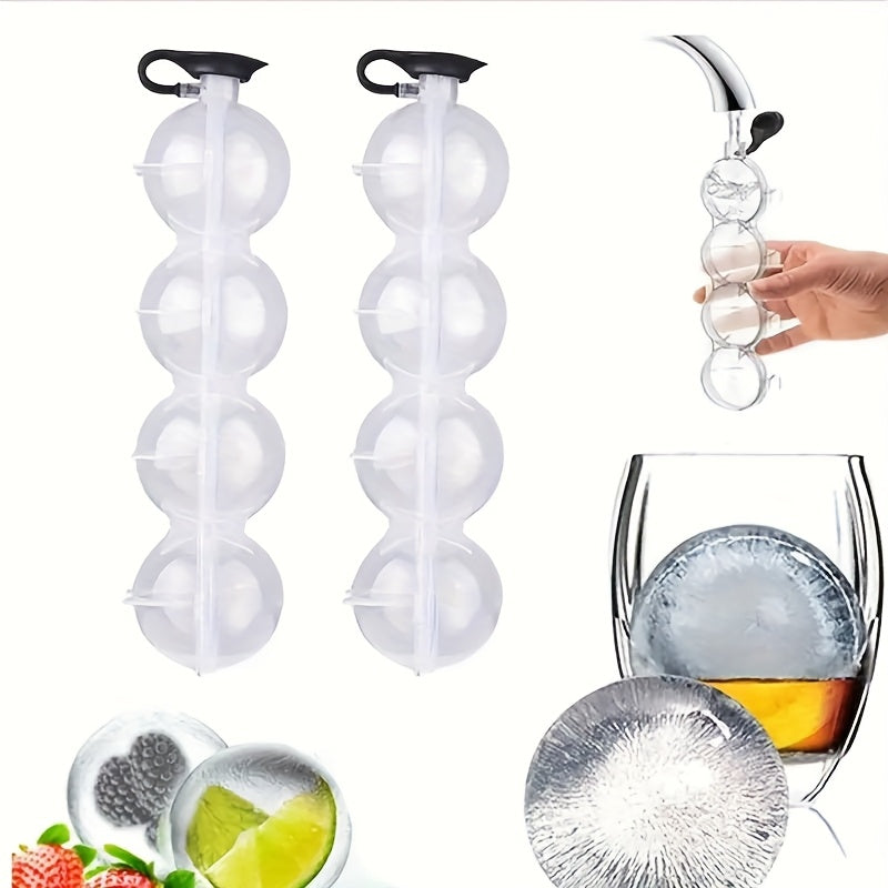 4-Sphere Ice Ball Maker Plastic Mold for Whiskey and Cocktails
