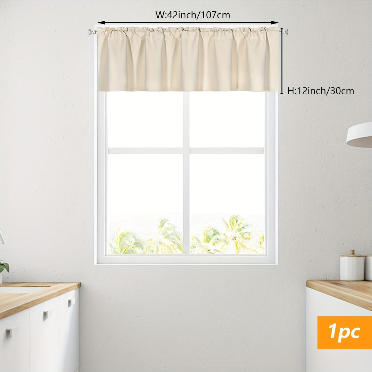 Solid Color Blackout Curtain with Rod Pocket for Privacy and Modern Style