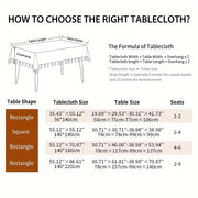 Stain-Resistant Holiday Party Tablecloth Machine Washable Easy to Clean
