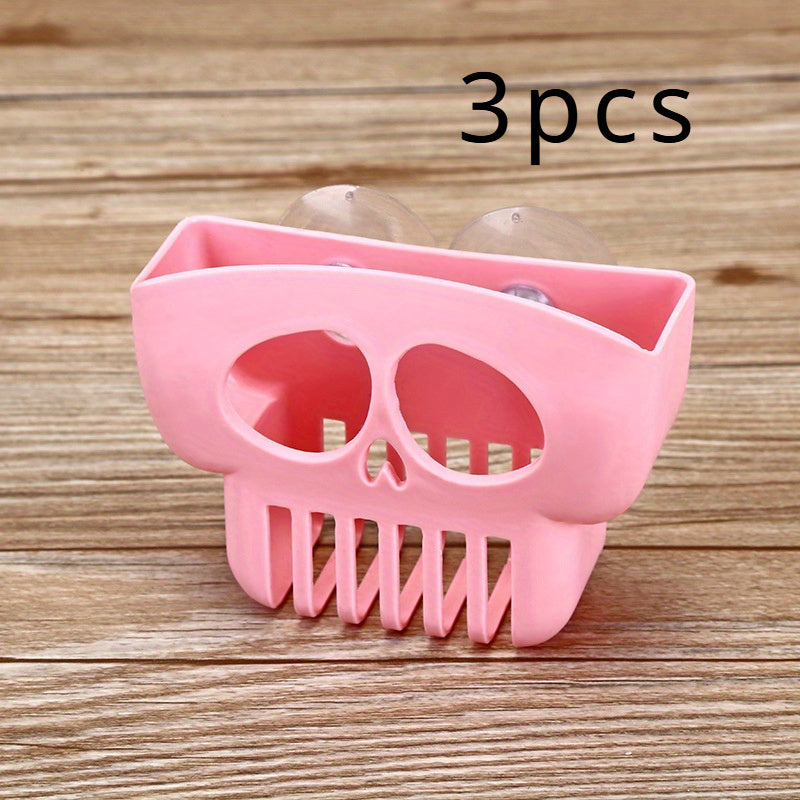 Juego de 3 soportes para esponjas de plástico para fregadero, bandeja de drenaje para paños de cocina