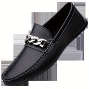 Men's Slip-On Penny Loafers Solid Color Non-Slip Rubber Sole Casual Outdoor Shoes