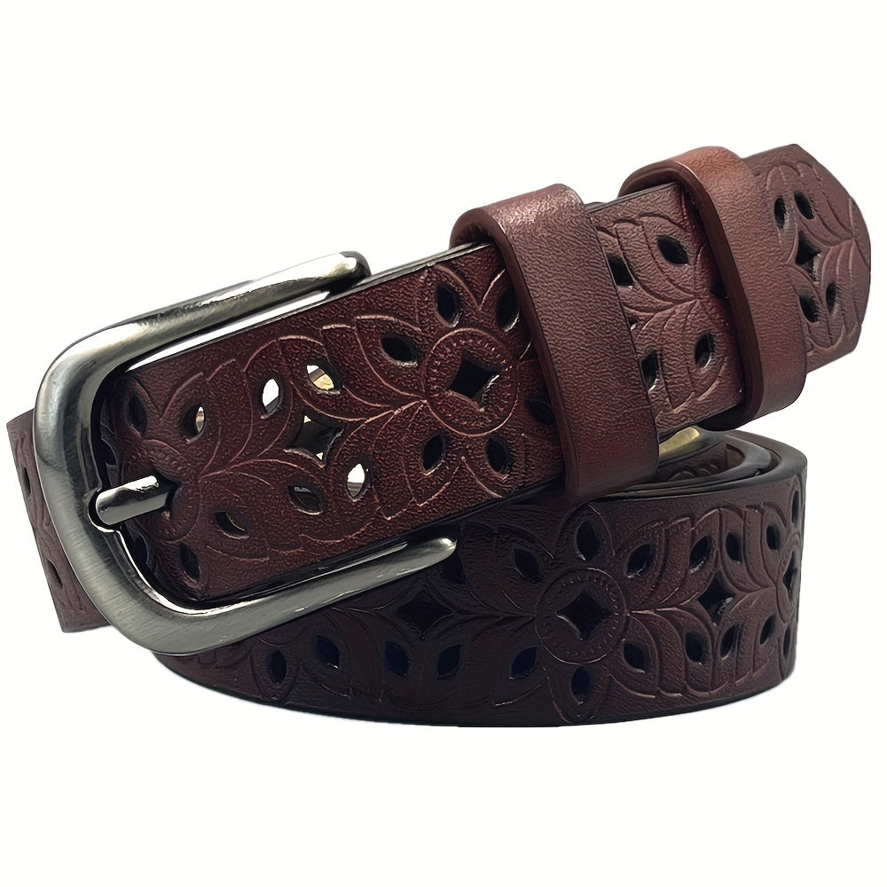 Ayollar uchun Boho gul naqshli kamar, bo'sh joyli tokchali va to'liq rangli belbog' bilan, jinslar yoki girdil uchun