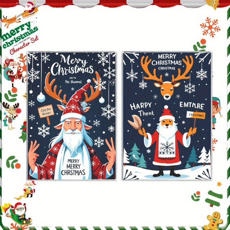 Two Pieces Kitchen Towels 18x26 Inches Christmas Winter Snowflake Decor Soft Cozy