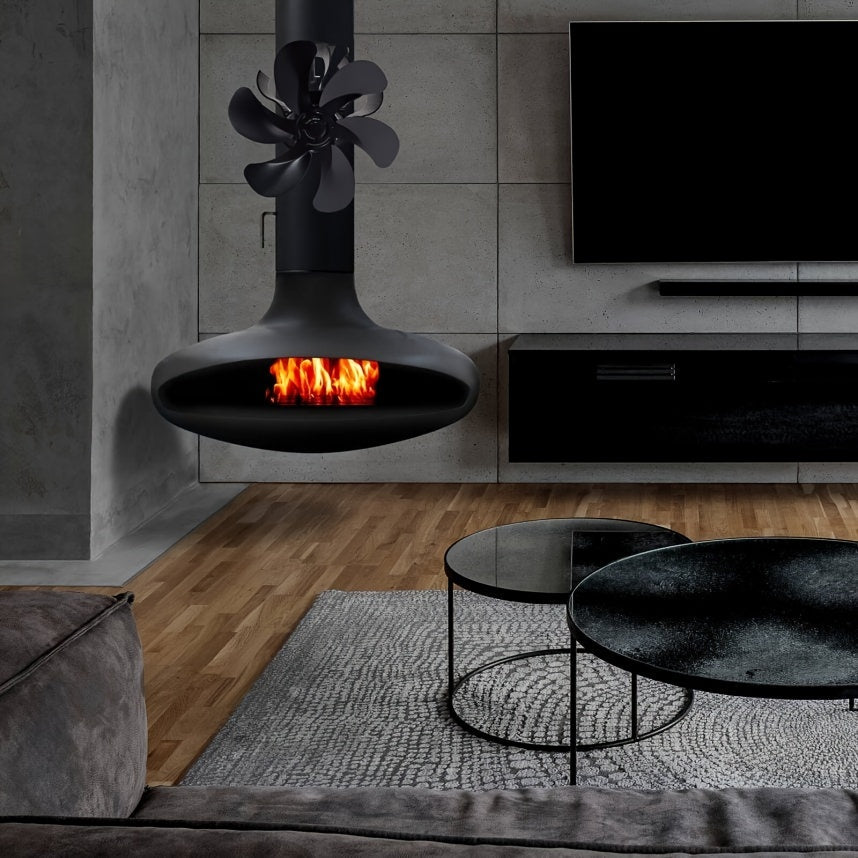 Magnetic Stove Fan with 6 Blades, Adjustable Clip, Heat Powered Fireplace Fan