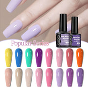 8-Piece Gel Nail Polish Set Long-Lasting UV LED Hypoallergenic Neutral Glitter