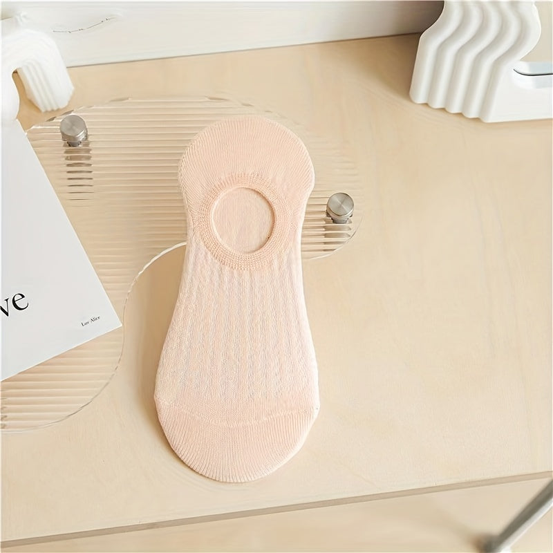 10 Pairs of Crew Socks for Men Women Solid Color Knit Fabric Invisible Socks