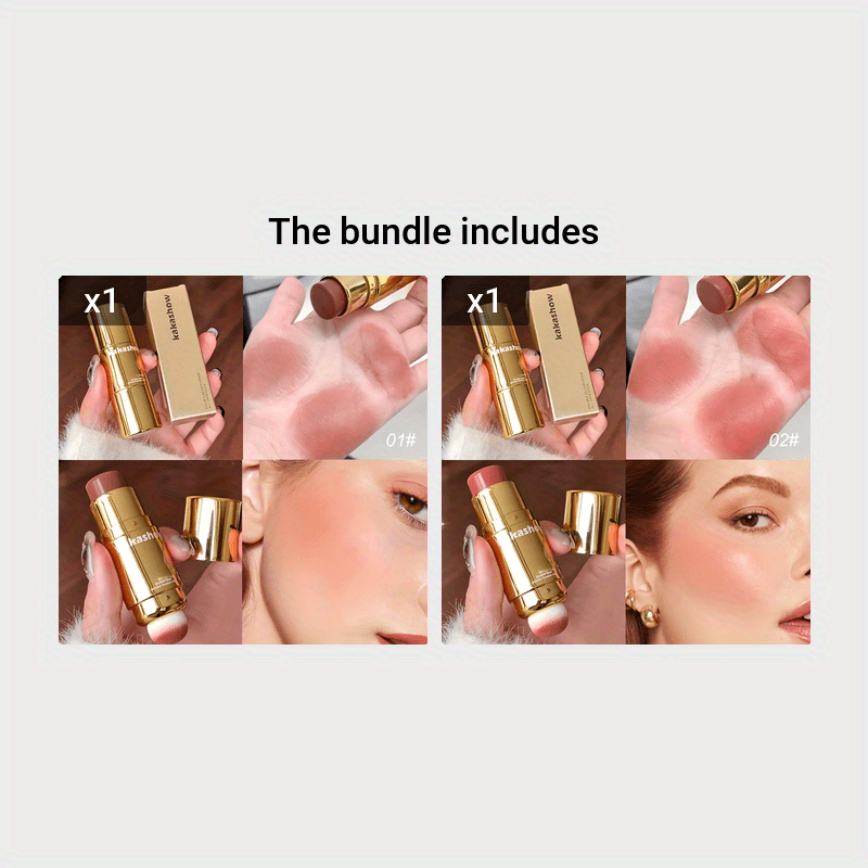 Женский водостойкий двухсторонний румяна-стик с матовым финишем, наслоение покрытия, оранжевый, розовый, красный