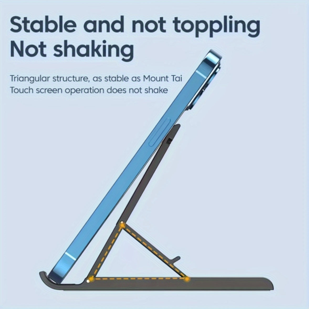 Adjustable Foldable Phone Stand for Smartphones Tablets and Live Streaming Made of ABS