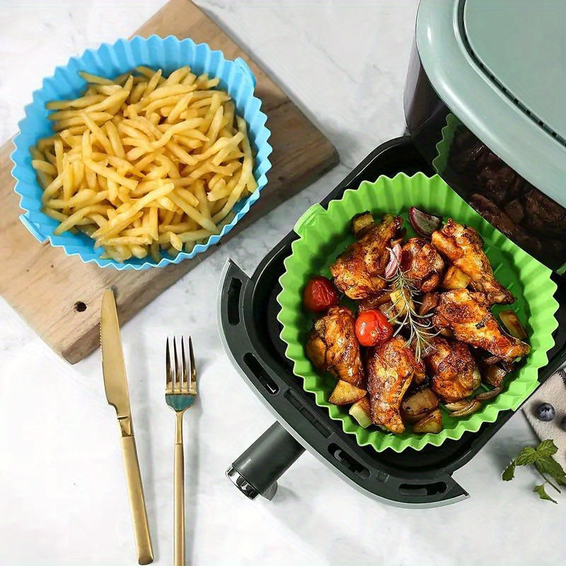 Non-Stick Reusable Silicone Air Fryer Liner for Healthy Cooking