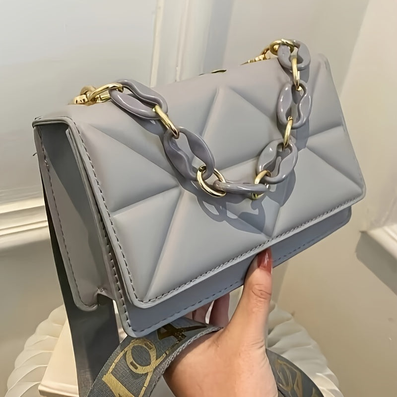 Ayollar uchun zamonaviy mini emboslangan krossbody sumka, tasodifiy foydalanish uchun ideal.