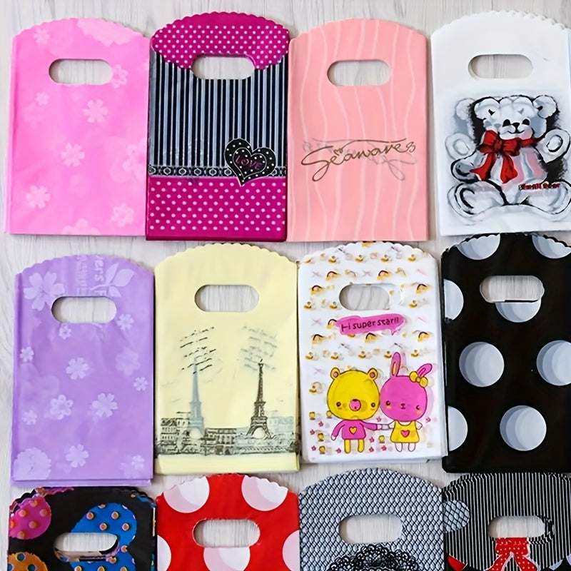 Набор из 50 пар мультяшных сережек в подарочных пакетах с случайными цветами пластиковых украшений