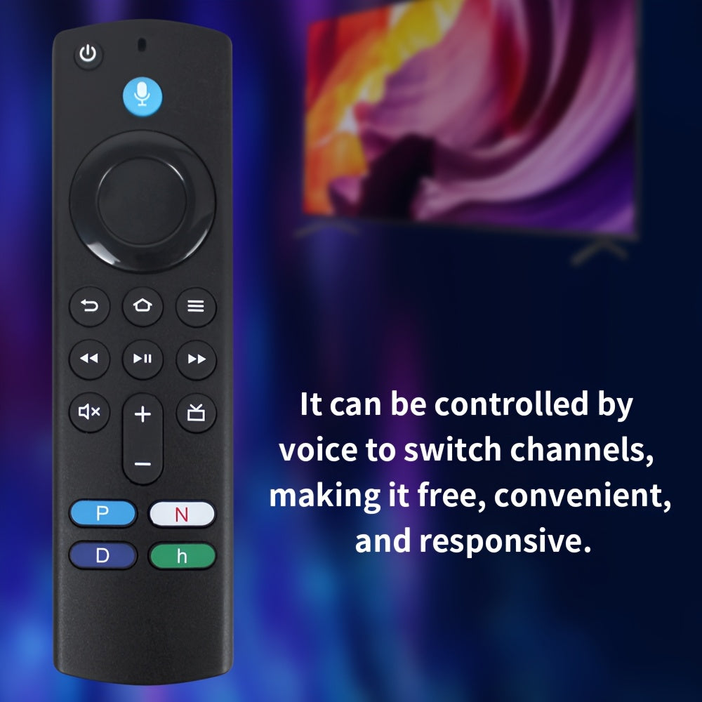 Voice Remote for Smart TV Stick Cube Compatible with Models IR Sensor Battery-Powered Black