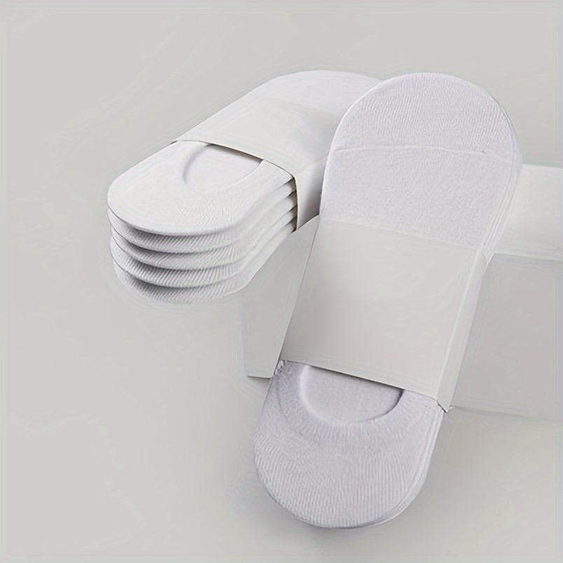 Men's Solid Color Ankle Socks 10 Pairs Lightweight Comfortable Polyester Spandex