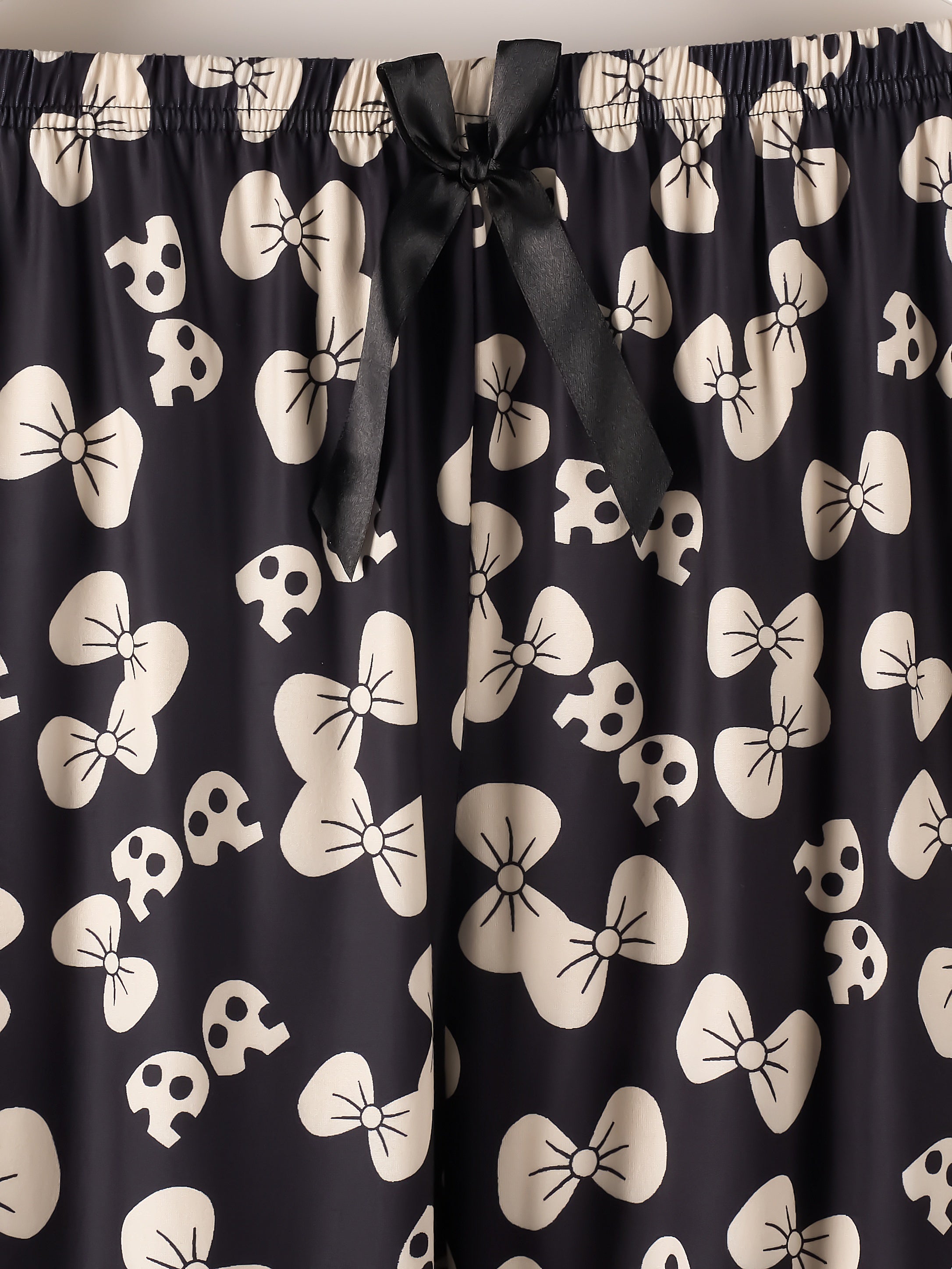 3 dona Ayollar uchun Katta O'lchamdagi Boho Kelebek Printli Capri Shimlari, Tasodifiy Uxlash Kiyimlari uchun, Kamon Bezakli Elastik Bel