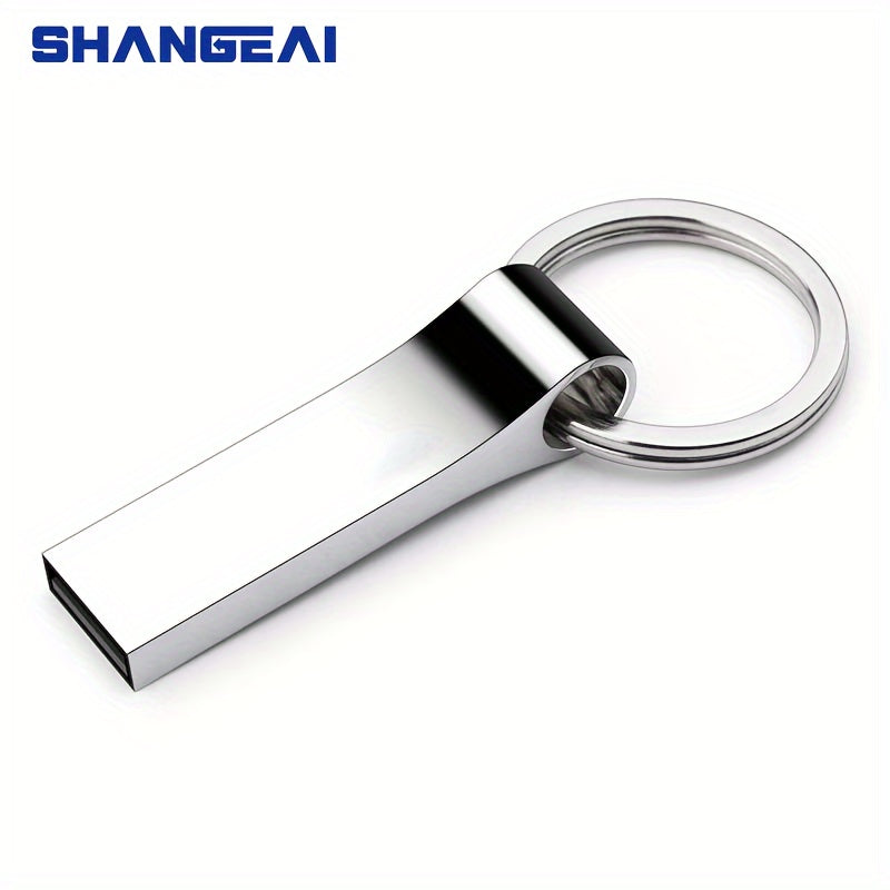 High-Speed USB 2.0 Flash Drive 128GB 64GB 32GB Metal Keychain Storage Data Transfer