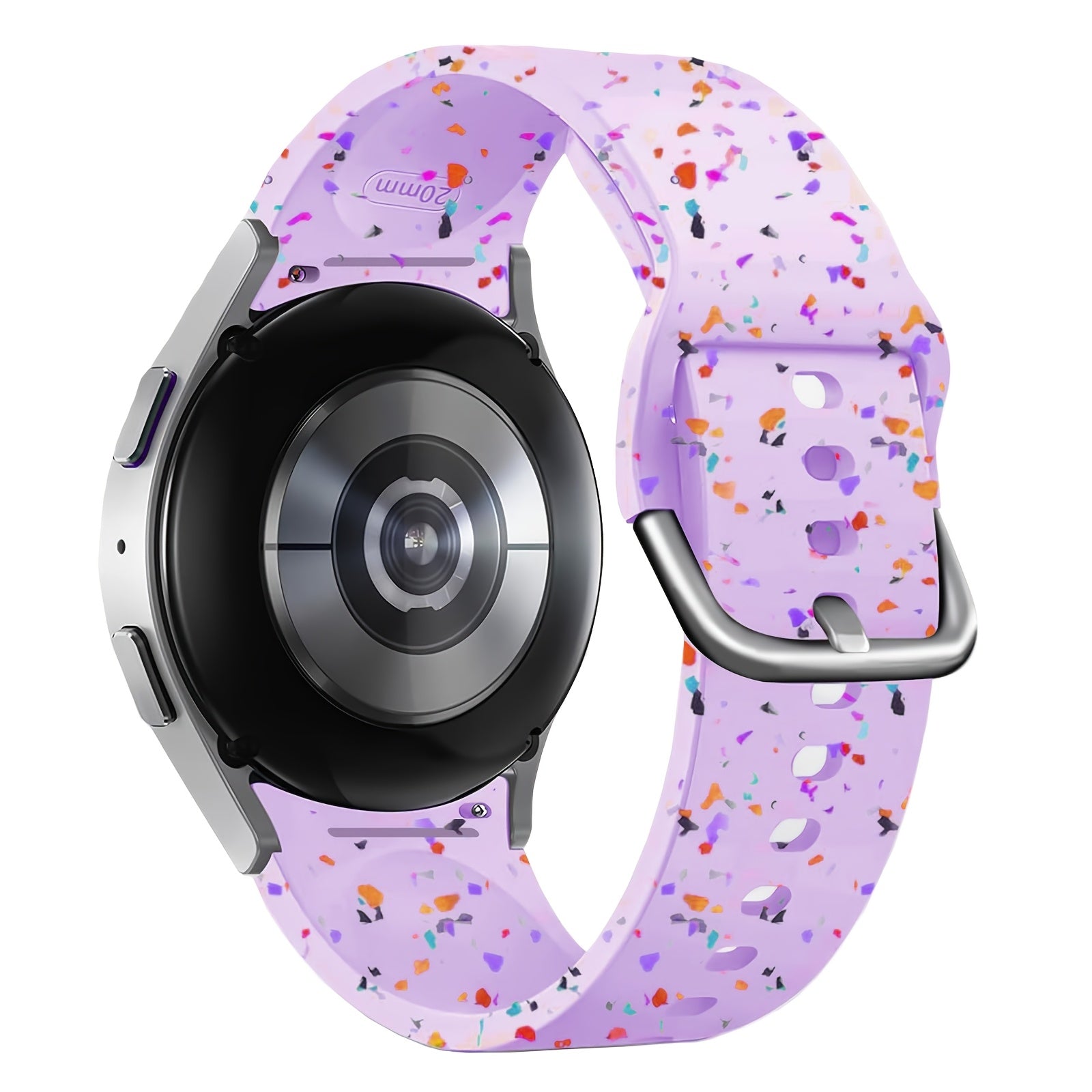 Samsung Galaxy Watch 4/5/6 uchun rang-barang silikon bilaguzuk, sozlanadigan kamar, erkaklar va ayollar uchun