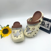 Women's Breathable EVA Sandals with Butterfly Chain Detail, Adjustable Straps