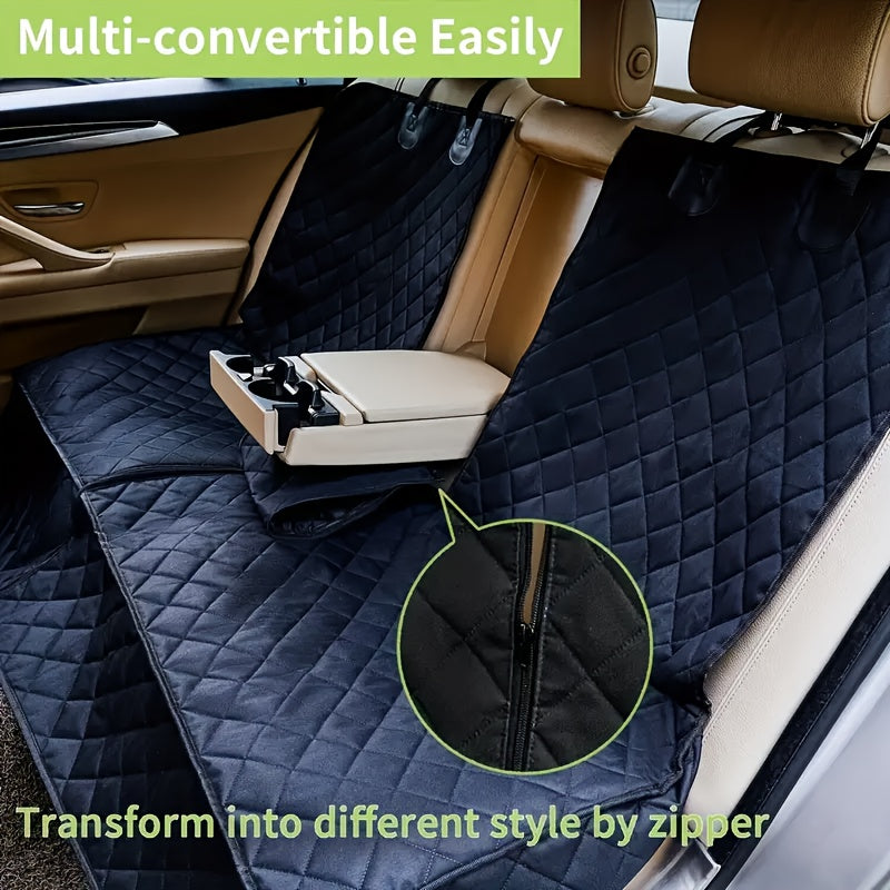 Waterproof Pet Car Seat Cover Anti-Slip Hair Spill Resistant Durable Fits All Vehicles