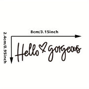 Hello Grown-Up Mirror Decal Rear View Car Wall Sticker