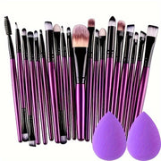 Women Makeup Brush Set 34 Pcs Soft Synthetic Hair Eye Shadow Foundation
