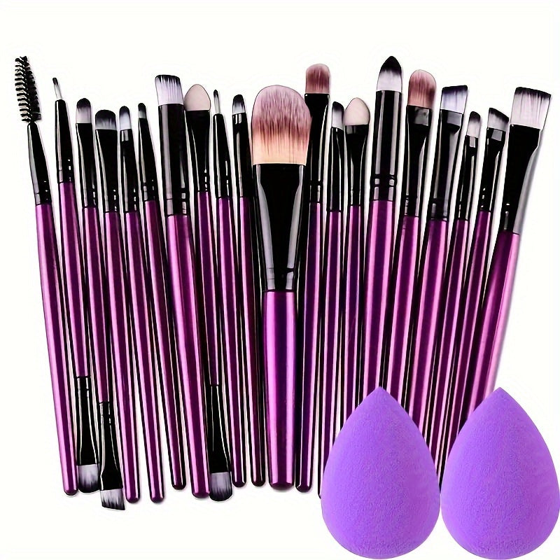 Women Makeup Brush Set 34 Pcs Soft Synthetic Hair Eye Shadow Foundation