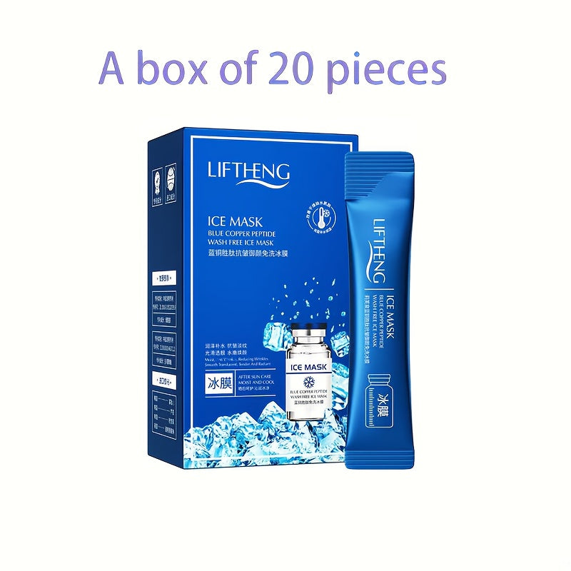 Blue Copper Peptide Face Mask Powder Gel for Night Moisturizing Hydrating Dry Skin