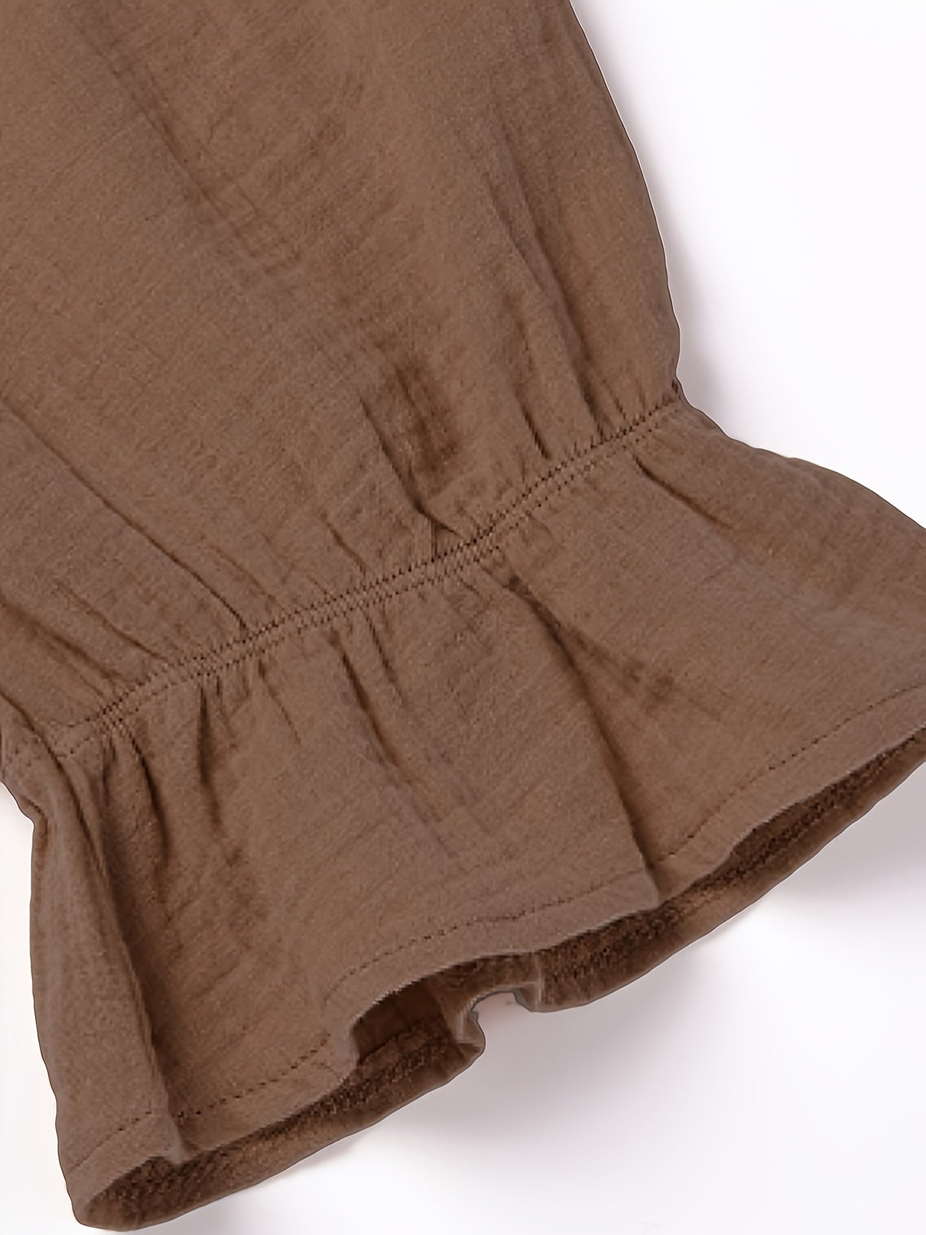 Plus Size Women's Ruffled Viscose Blouse with Ruffled Neck and Drawstring Waist