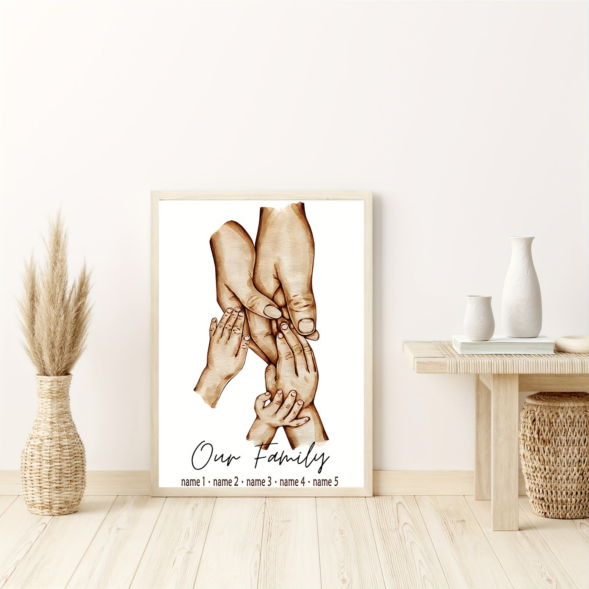 Personalized Family Name Canvas Wall Art 12x16 Inch Unframed Home Decor