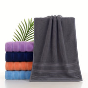 Gray Cotton Velvet Towel 420 GSM Absorbent Durable for Bath or Beach