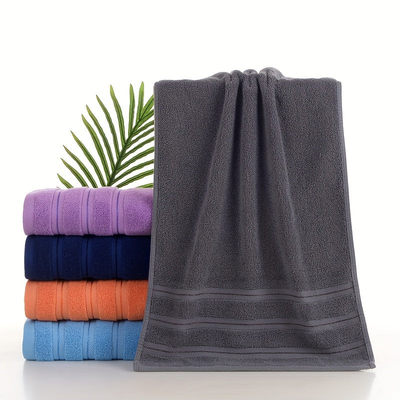 Gray Cotton Velvet Towel 420 GSM Absorbent Durable for Bath or Beach