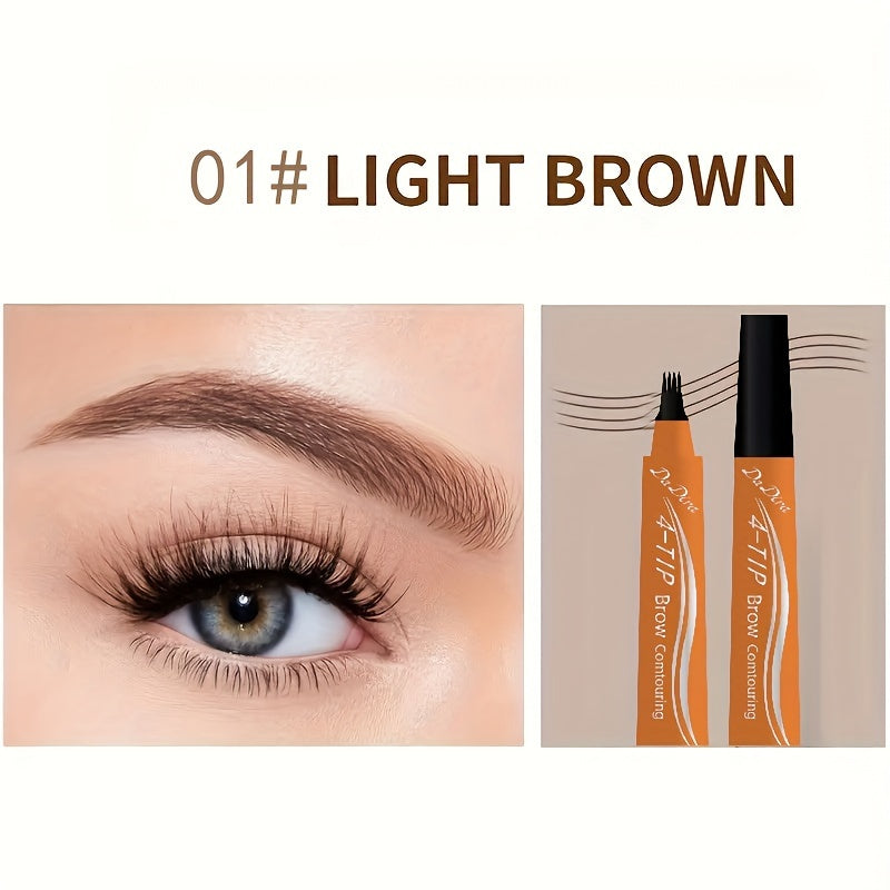 Lápiz de cejas líquido impermeable para mujer de larga duración y a prueba de manchas