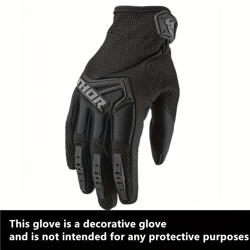 Мужские и женские мотоперчатки с полным пальцем из синтетической кожи для езды на открытом воздухе