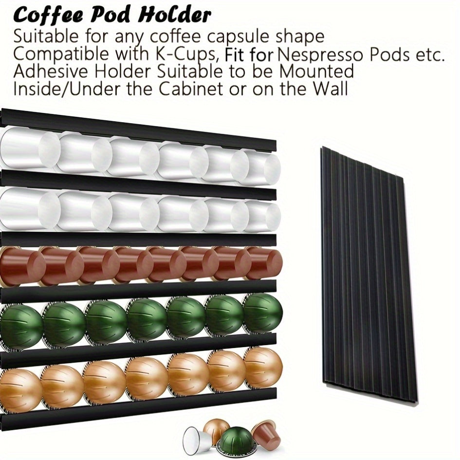 6PCS Coffee Capsule Storage Rack Black White Espresso Pod Organizer Creative Home Decor