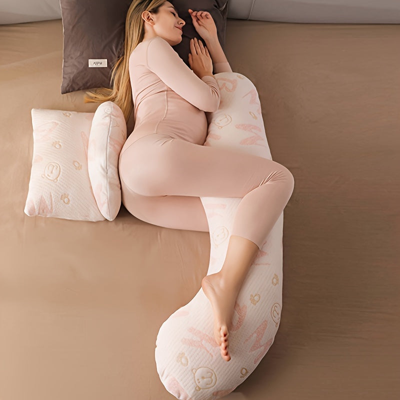 Bir dona qo'shimcha qattiq paxta U-shaklida homiladorlik yostiq, to'liq tanani qo'llab-quvvatlash uchun mo'ljallangan, yon yotishda mukammal, qorni va orqa stressini yengillashtiradi, va erta homiladorlik davrida qulay uyquga yordam beradi.