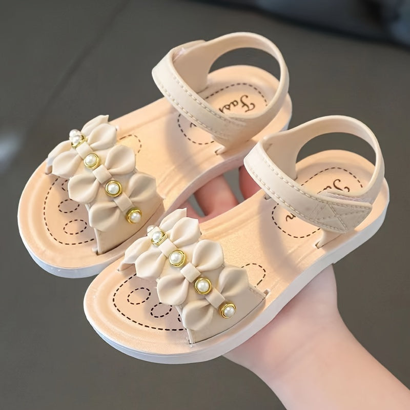 Girls' Summer Sandals Toddler Girls Non-Slip PVC Floral Princess Shoes for Beach and Casual Wear