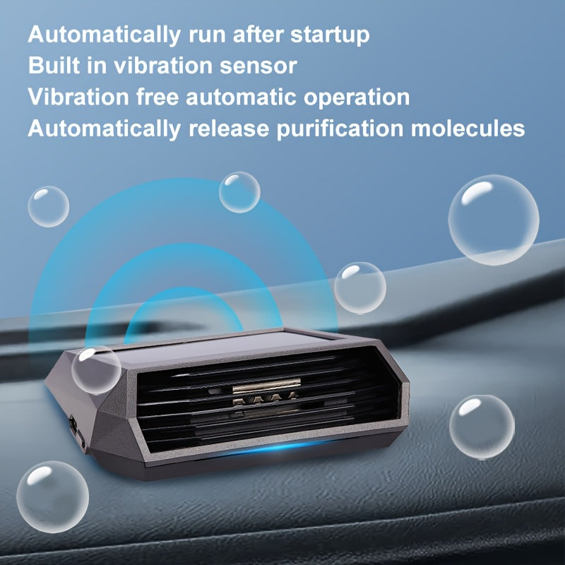 Solar-Powered Car Air Purifier with Motion Sensor Auto Shut-Off No Consumables