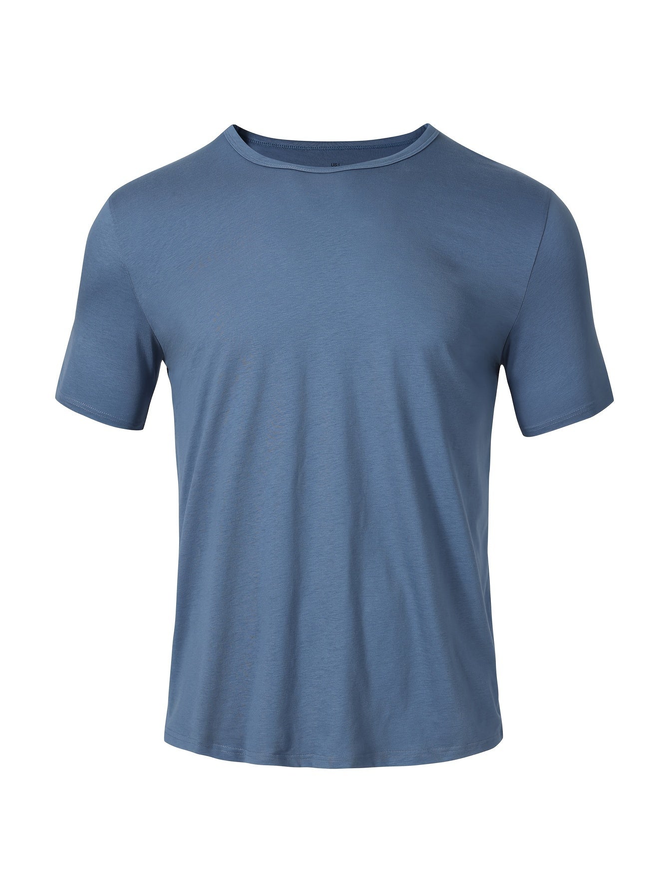 Men's Cotton T-Shirts Pack of 5 Short Sleeve Crew Neck All-Season Black Blue Gray White