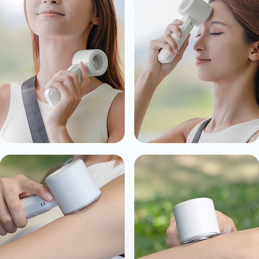 Portativ yig'iladigan qo'l fan, 100 tezlikli turbo, USB bilan qayta zaryadlanadigan, kiyish uchun mo'ljallangan dizayn