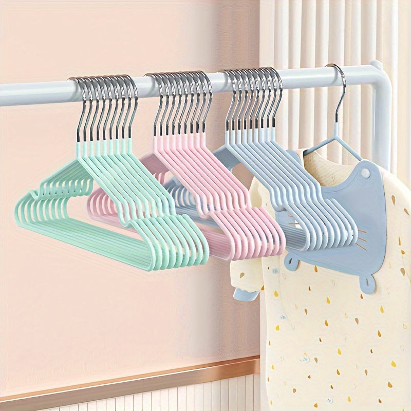 20 Non-Slip Metal Baby Hangers Space-Saving Nursery Clothing Storage