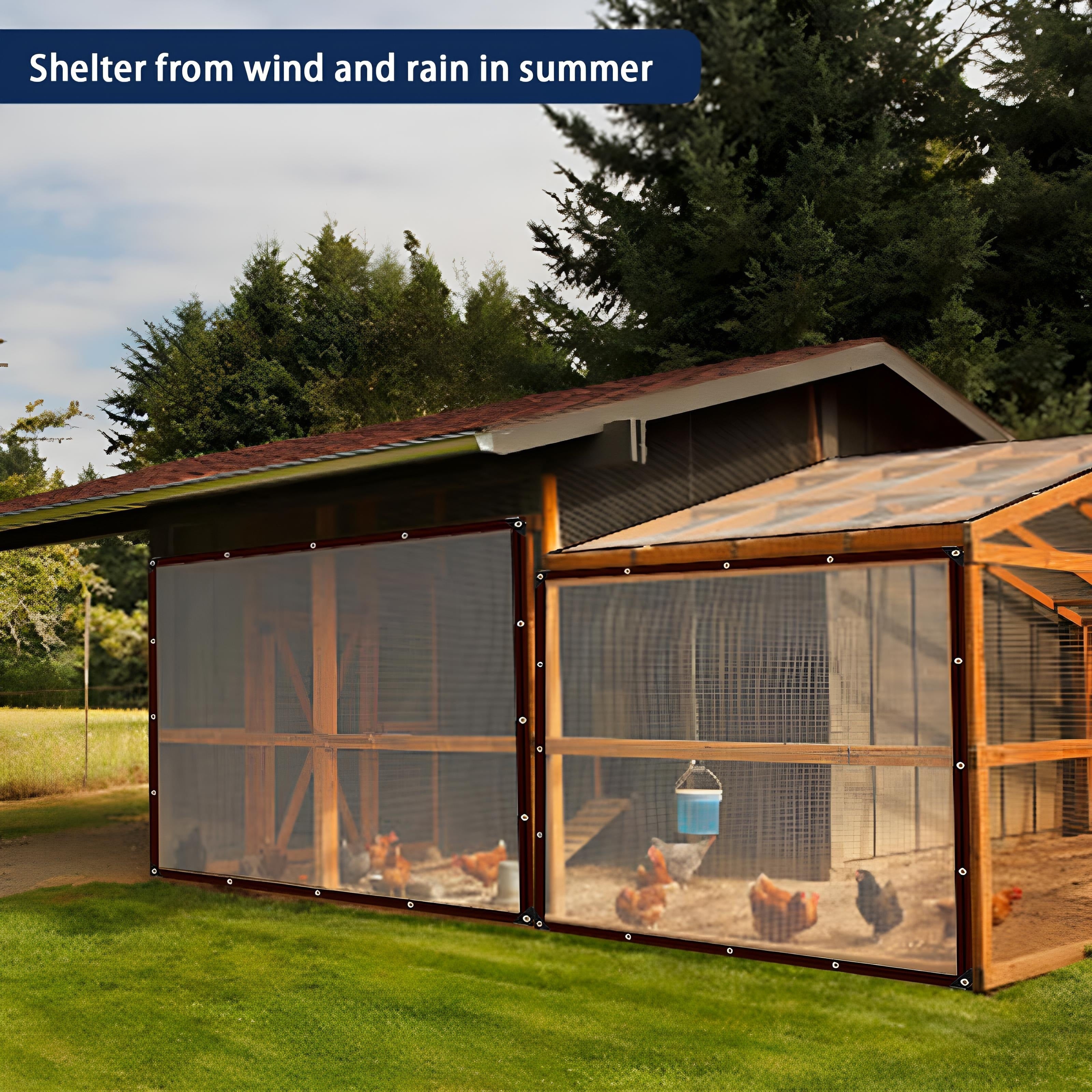 HDPE Transparent Tarpaulin All-Weather Outdoor Waterproof Cover Durable UV Stable Easy Setup