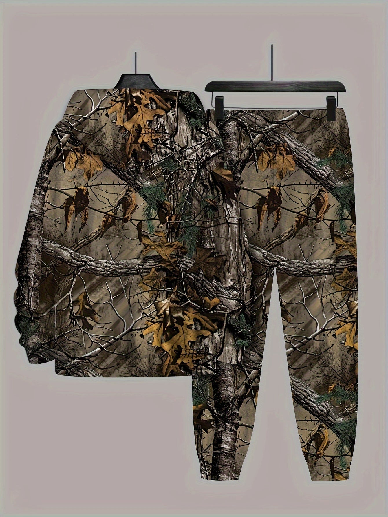 Костюм из толстовки и штанов с крупной размерной 3D цифровой печатью и полиэстером для повседневной носки