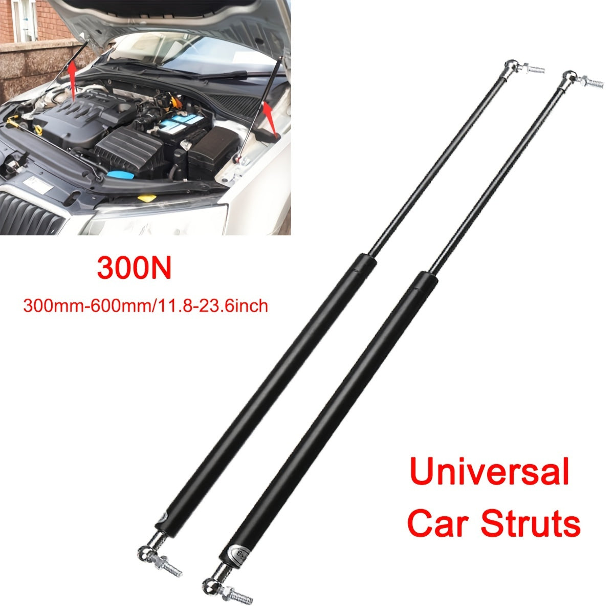 Universal 2pcs Gas Struts Car Trunk Tailgate Boot Hood Shock Supports