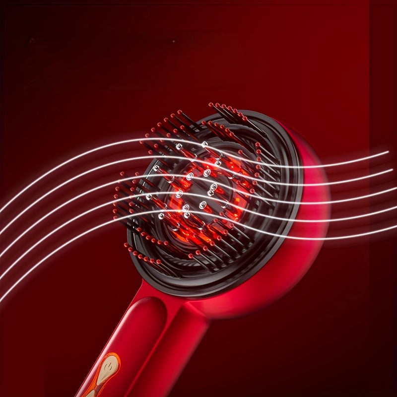 3 rejimli simsiz elektr soch taragichi va bosh massaj qiluvchi, USB orqali zaryadlanadigan litiy batareyasi, soch parvarishi uchun mos.